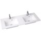 Dansani Dobbeltvask Minore 120,2x45,5 cm, hvid mat