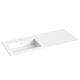 Strømberg Corian enkeltvask venstre 121x46,5 cm, mat hvid
